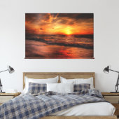 Sunset Beach Canvas Print Picture 17 キャンバスプリント (インサイチュ (寝室))