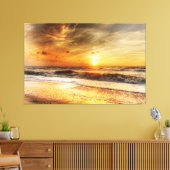 Sunset Beach Canvas Print Picture 18 キャンバスプリント (インサイチュ (リビング))