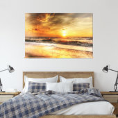 Sunset Beach Canvas Print Picture 18 キャンバスプリント (インサイチュ (寝室))
