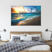 Sunset Beach Canvas Print Picture 19 キャンバスプリント (インサイチュ (寝室))