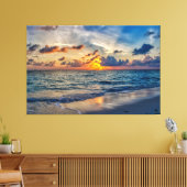 Sunset Beach Canvas Print Picture 20 キャンバスプリント (インサイチュ (リビング))
