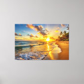 Sunset Beach Canvas Print Picture 2 キャンバスプリント (正面)