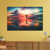 Sunset Beach Canvas Print Picture 34 キャンバスプリント (インサイチュ (リビング))