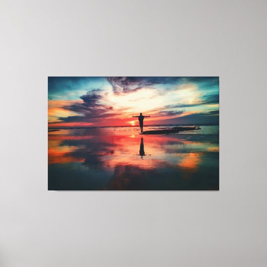 Sunset Beach Canvas Print Picture 34 キャンバスプリント (正面)