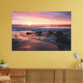 Sunset Beach Canvas Print Picture 37 キャンバスプリント (インサイチュ (リビング))