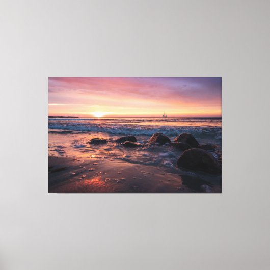 Sunset Beach Canvas Print Picture 37 キャンバスプリント (正面)