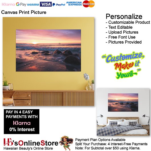 Sunset Beach Canvas Print Picture 37 キャンバスプリント