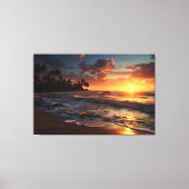 Sunset Beach Canvas Print Picture 3 キャンバスプリント (正面)