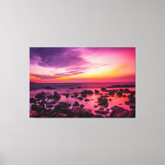Sunset Beach Canvas Print Picture 42 キャンバスプリント (正面)