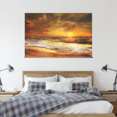 Sunset Beach Canvas Print Picture 43 キャンバスプリント (インサイチュ (寝室))