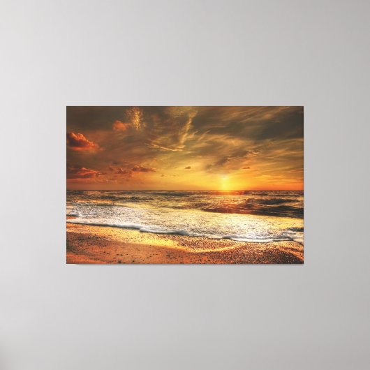 Sunset Beach Canvas Print Picture 43 キャンバスプリント (正面)