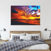Sunset Beach Canvas Print Picture 5 キャンバスプリント (インサイチュ (寝室))