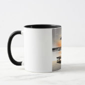 "Sunset Beach Chair Mug - Coastal Relaxation Cup" マグカップ (左)