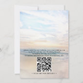 Sunset Beach Elegant Modern QR Code Wedding 招待状 (裏面)