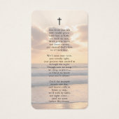 Sunset Beach Forever Hearts Cross Poem Prayer Card (裏面)