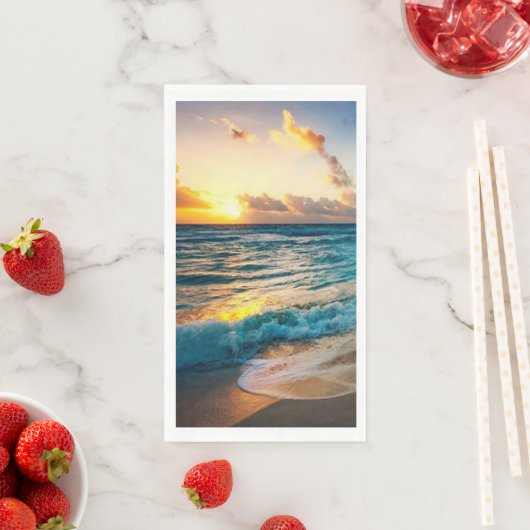 Sunset Beach Guest Towel Paper Napkins 19 (インサイチュ)