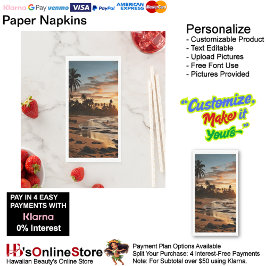 Sunset Beach Guest Towel Paper Napkins 2