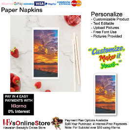Sunset Beach Guest Towel Paper Napkins 52