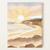 Sunset Beach | Ocean Watercolor Coastal プランナー手帳 (裏面)