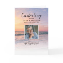 Sunset Beach Photo Celebration of Life Program