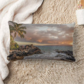 Sunset Beach Polyester Lumbar Pillow 12 ランバークッション (ブランケット)