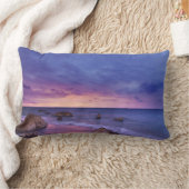 Sunset Beach Polyester Lumbar Pillow 13 ランバークッション (ブランケット)