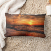 Sunset Beach Polyester Lumbar Pillow 17 ランバークッション (ブランケット)