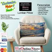 Sunset Beach Polyester Lumbar Pillow 20 ランバークッション