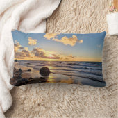 Sunset Beach Polyester Lumbar Pillow 27 ランバークッション (ブランケット)