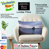 Sunset Beach Polyester Lumbar Pillow 30 ランバークッション