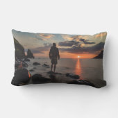 Sunset Beach Polyester Lumbar Pillow 32 ランバークッション (裏面)