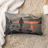 Sunset Beach Polyester Lumbar Pillow 32 ランバークッション (ブランケット)