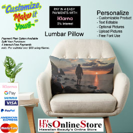 Sunset Beach Polyester Lumbar Pillow 32 ランバークッション