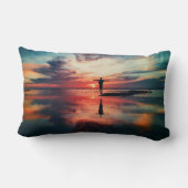 Sunset Beach Polyester Lumbar Pillow 34 ランバークッション (裏面)
