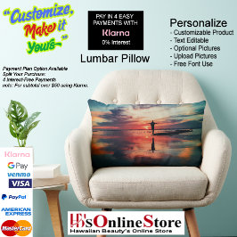 Sunset Beach Polyester Lumbar Pillow 34 ランバークッション