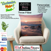 Sunset Beach Polyester Lumbar Pillow 37 クッション