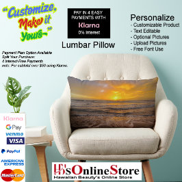 Sunset Beach Polyester Lumbar Pillow 46 ランバークッション