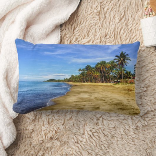 Sunset Beach Polyester Lumbar Pillow 7 ランバークッション (ブランケット)