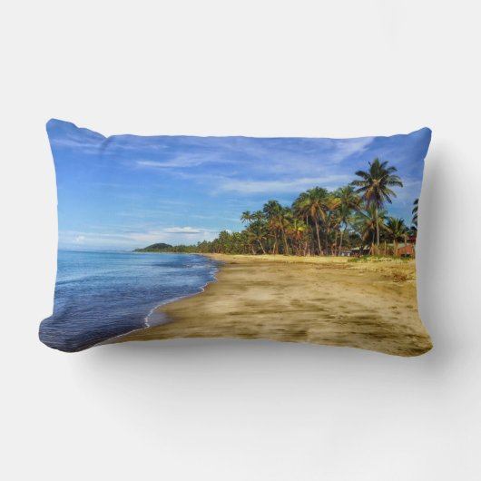 Sunset Beach Polyester Lumbar Pillow 7 ランバークッション (正面)