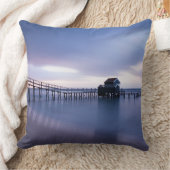Sunset Beach Polyester Throw Pillow 30 クッション (ブランケット)