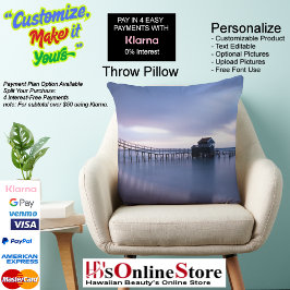 Sunset Beach Polyester Throw Pillow 30 クッション