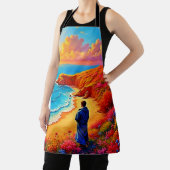 Sunset Beach Solitude Serenity Design エプロン (インサイチュ)