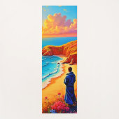 Sunset Beach Solitude Serenity Design ヨガマット (正面)