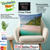 Sunset Beach Square Polyester Large Pillow 10 クッション