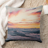 Sunset Beach Square Polyester Large Pillow 39 クッション (ブランケット)