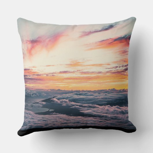 Sunset Beach Square Polyester Large Pillow 39 クッション (裏面)