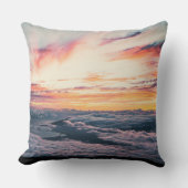 Sunset Beach Square Polyester Large Pillow 39 クッション (正面)