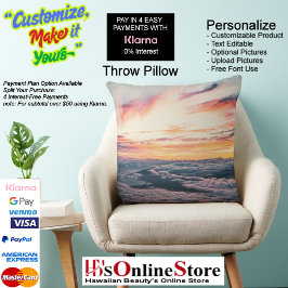 Sunset Beach Square Polyester Large Pillow 39 クッション