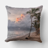 Sunset Beach Square Polyester Large Pillow 9 クッション (正面)