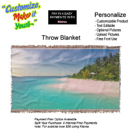 Sunset Beach Throw Blanket 10 スローブランケット